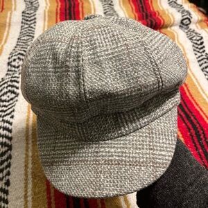 Gray Tweed Newsboy Cap
